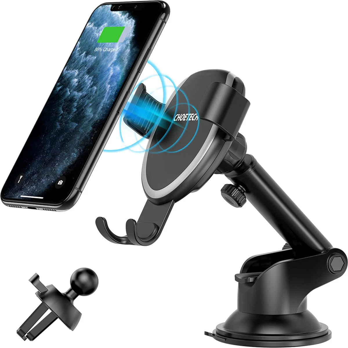 Choetech 10W Gravity Wireless Car Charger T536-S - Image 2