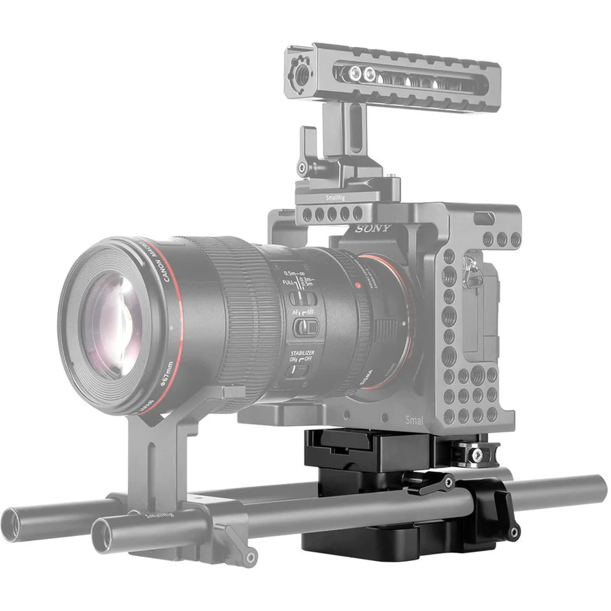SmallRig 2092 Universal 15mm Rail Support System Baseplate - Image 2