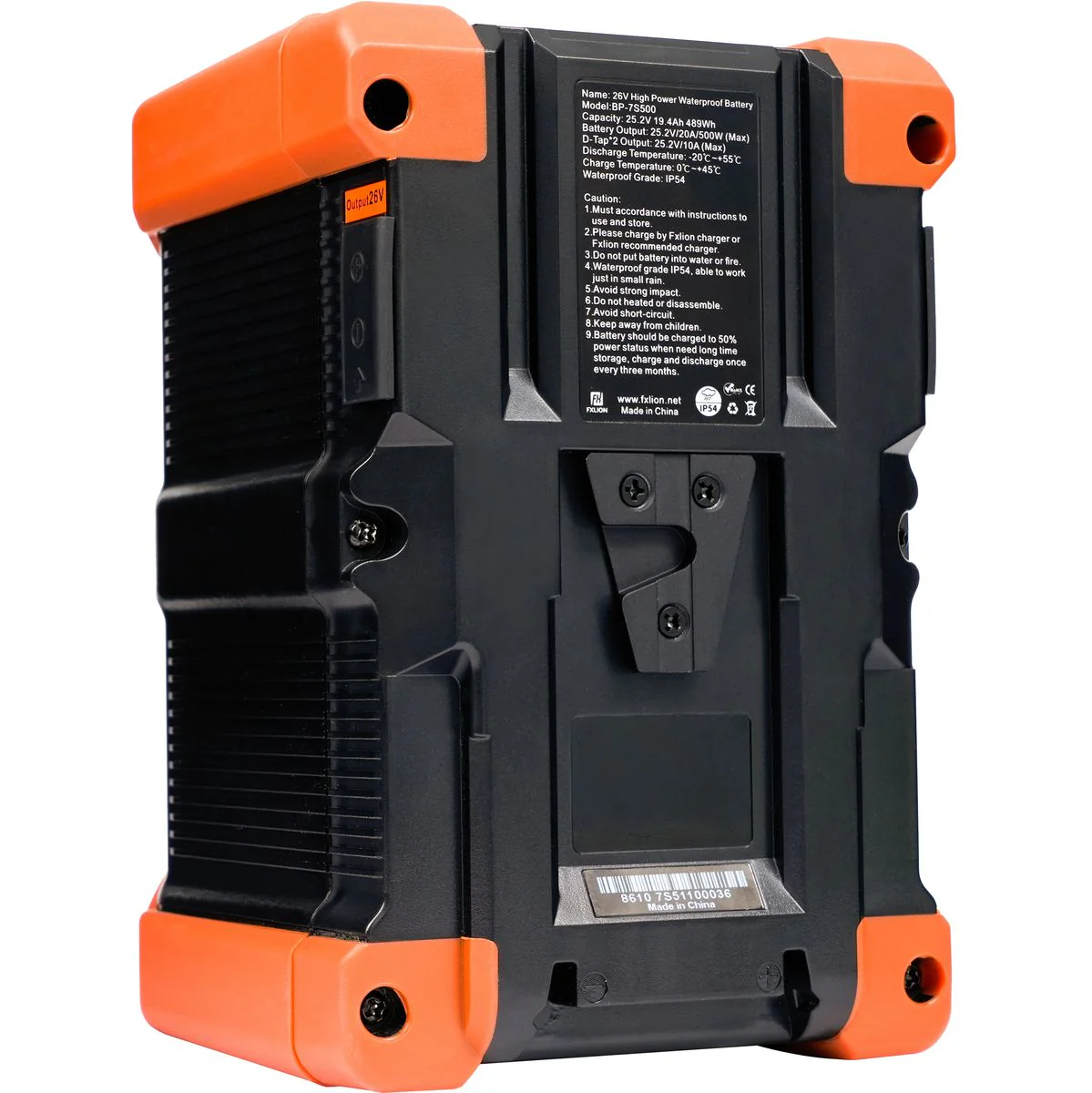 FXLion 26V / 489WH V-Mount High Power Waterproof Battery - Image 2
