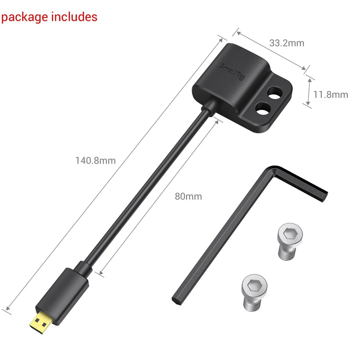 SmallRig 3021 Ultra Slim 4K HDMI Adapter Cable (D To A) - Image 5