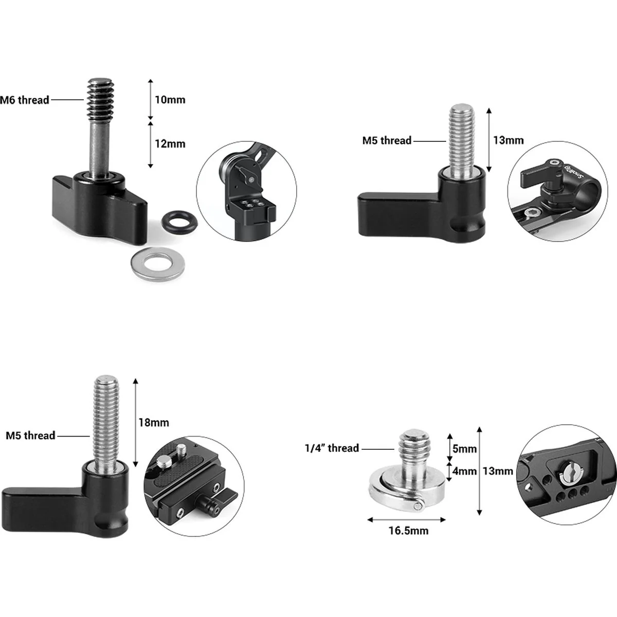SmallRig 3995 Screw Ratchet Wingnut Set - Image 3