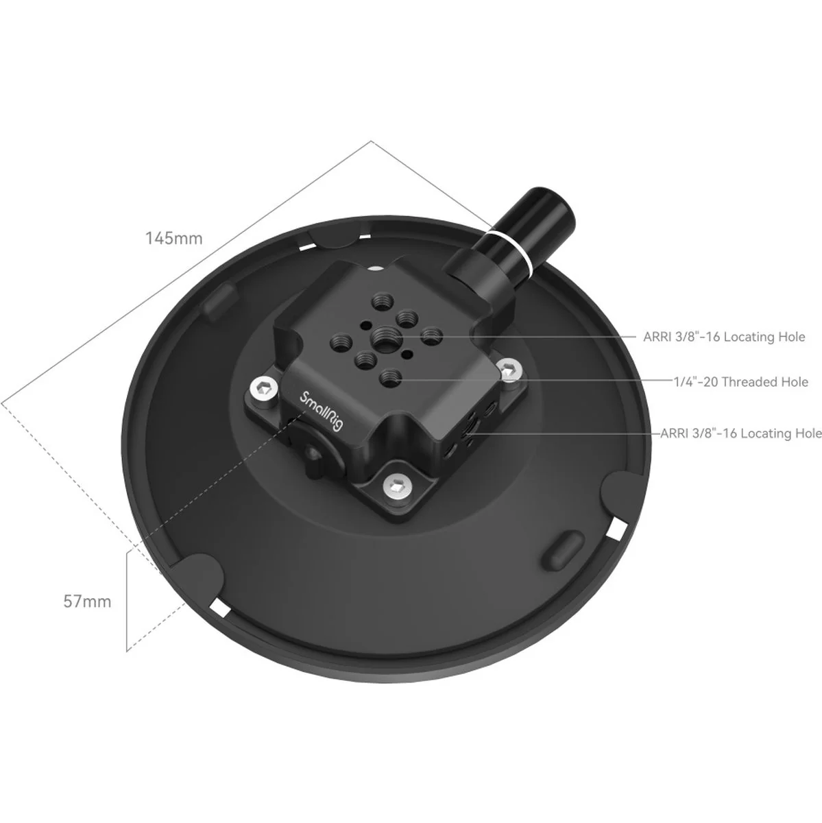 SmallRig 4114 6Â€³ Suction Cup Camera Mount - Image 3