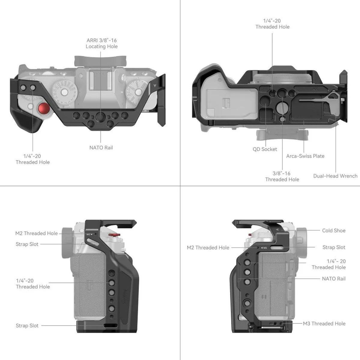 SmallRig 4135 Multifunctional Cage For Fujifilm X-T5 - Image 2