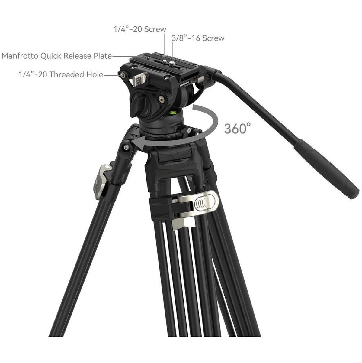 SmallRig 4163 Freeblazer Heavy-Duty Aluminum Alloy Tripod Ki - Image 5