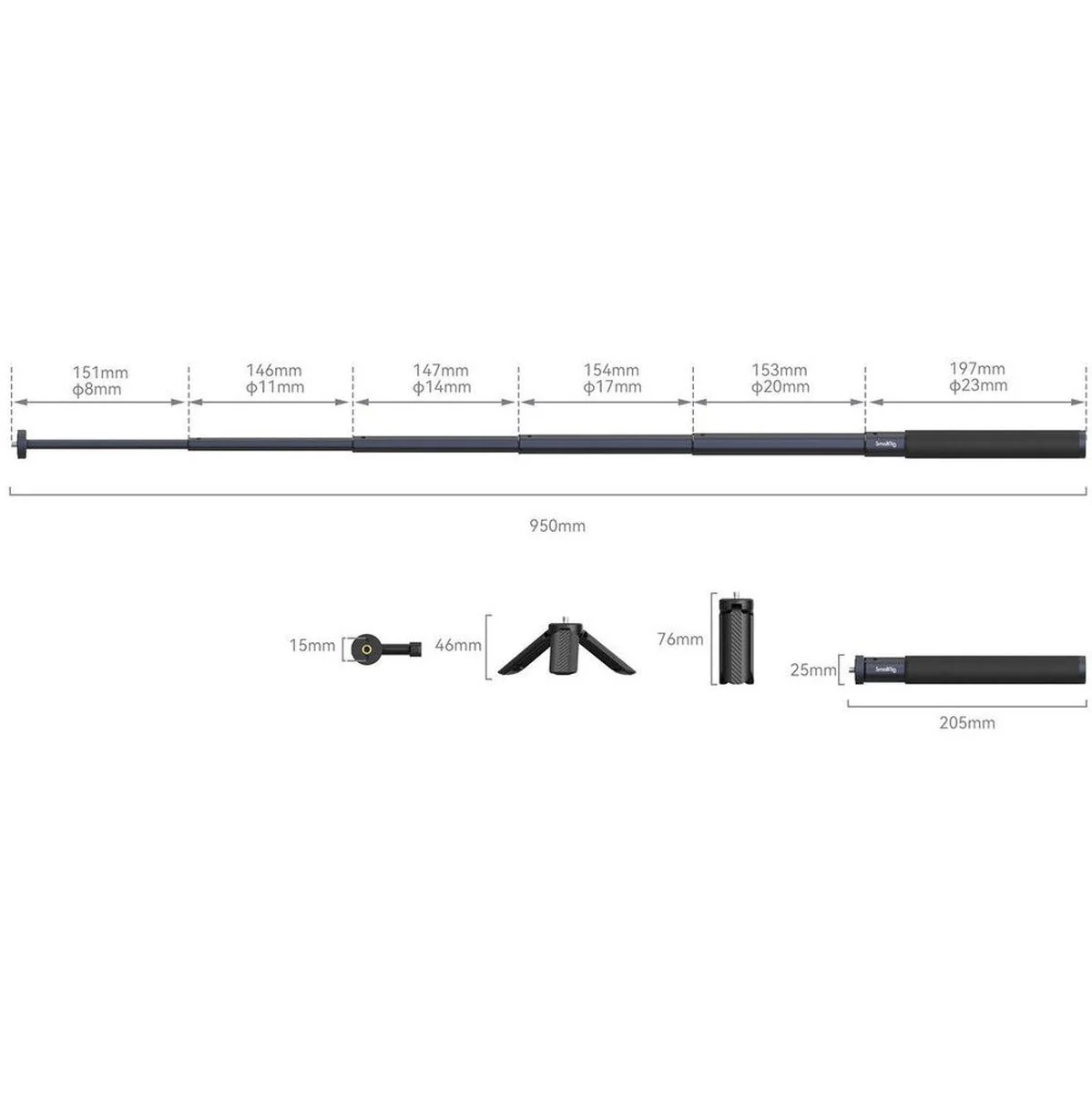 SmallRig 4192 Selfie Stick For Action Cameras - Image 3
