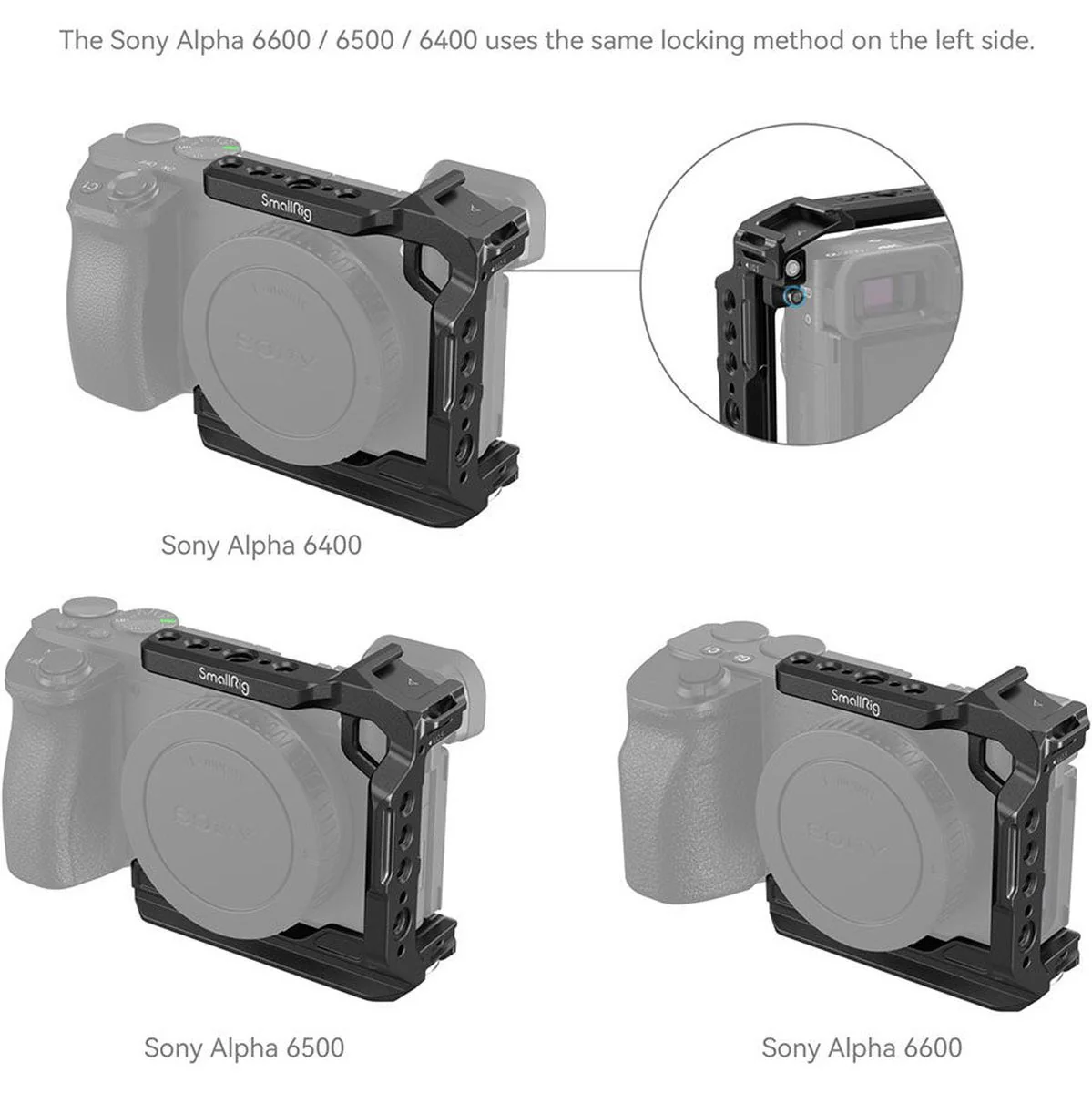 SmallRig 4337 Half Cage For Sony Alpha 6700 / 6600 / 6500 / - Image 3