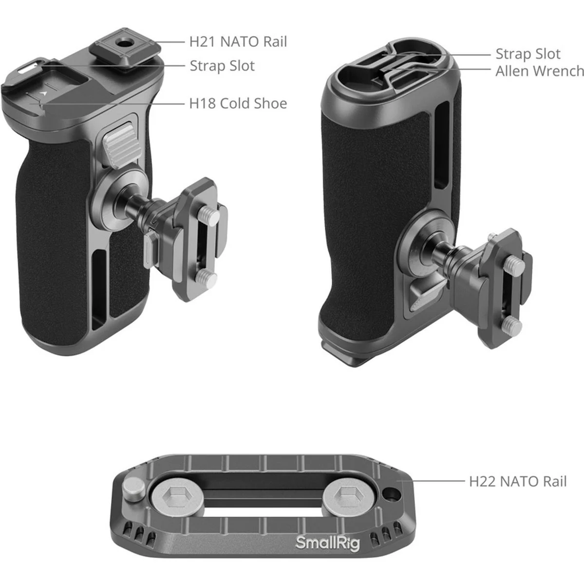 SmallRig 4485 Hawklock H21 Quick Release Rotating Side Handl - Image 3