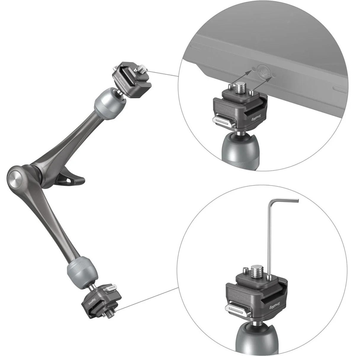 SmallRig 4489 Hawklock H21 Quick Release Rosette Magic Arm ( - Image 3