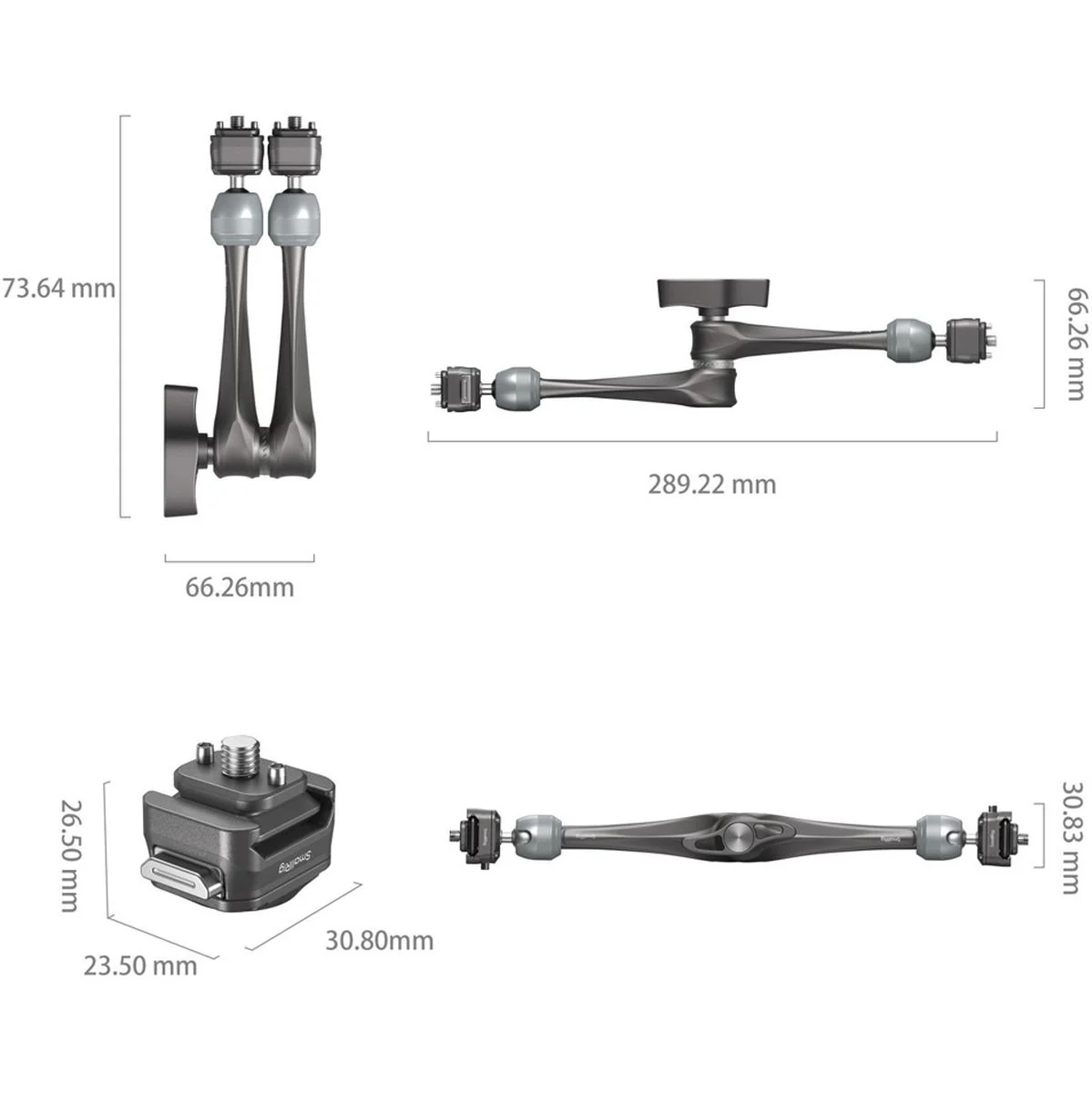 SmallRig 4489 Hawklock H21 Quick Release Rosette Magic Arm ( - Image 5