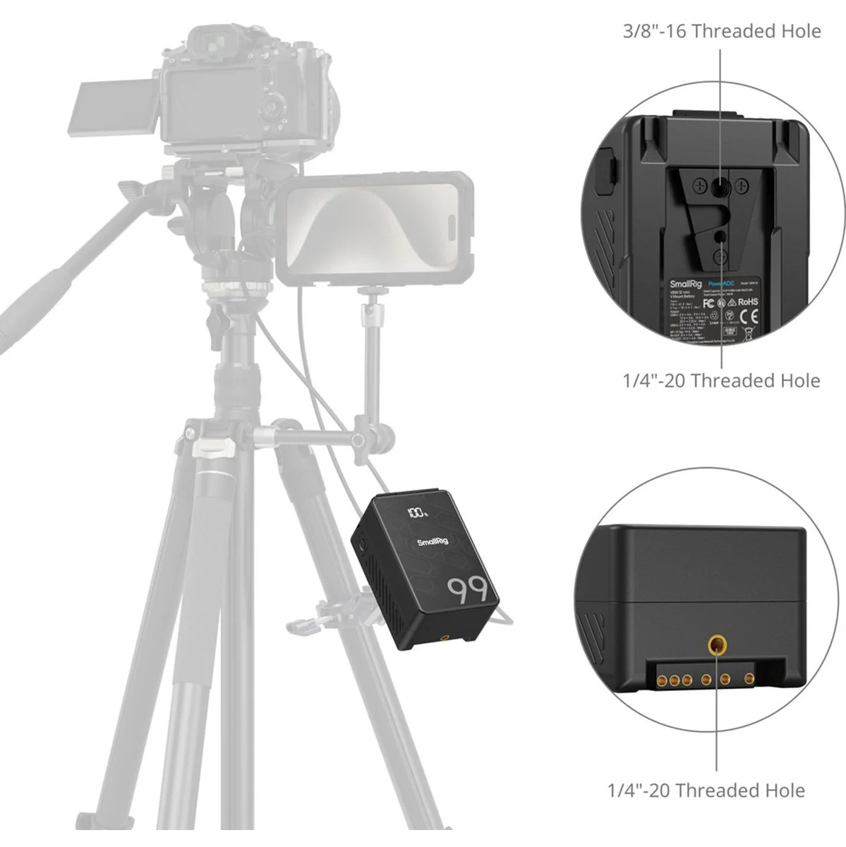 SmallRig 4608 VB99 SE Mini V Mount Battery - Image 5