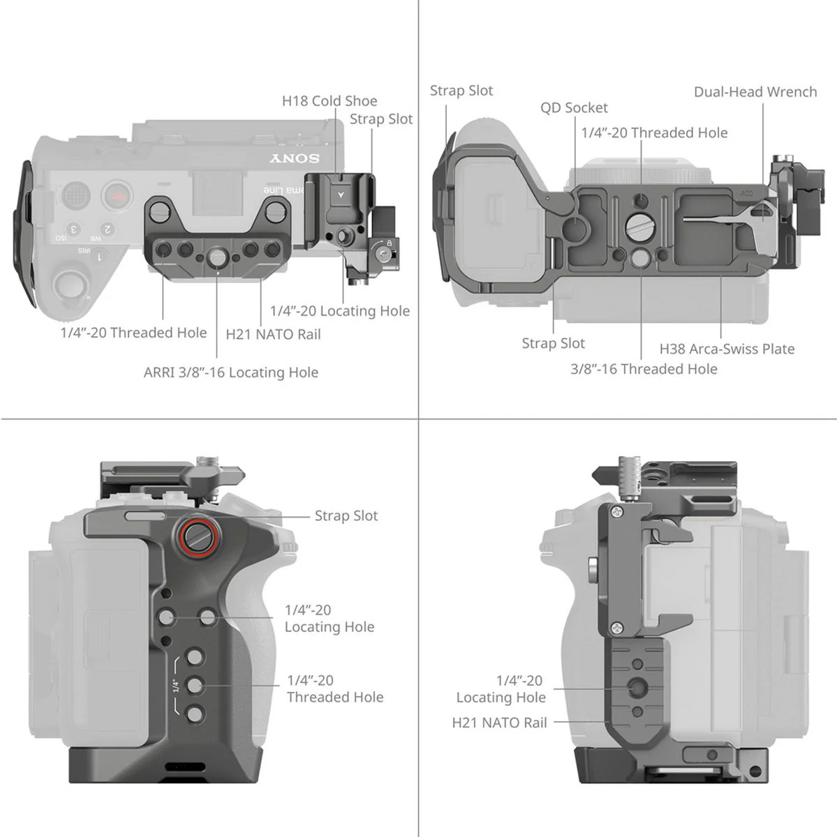 SmallRig 4770 Hawklock Quick Release Cage Kit For Sony FX3 / - Image 3