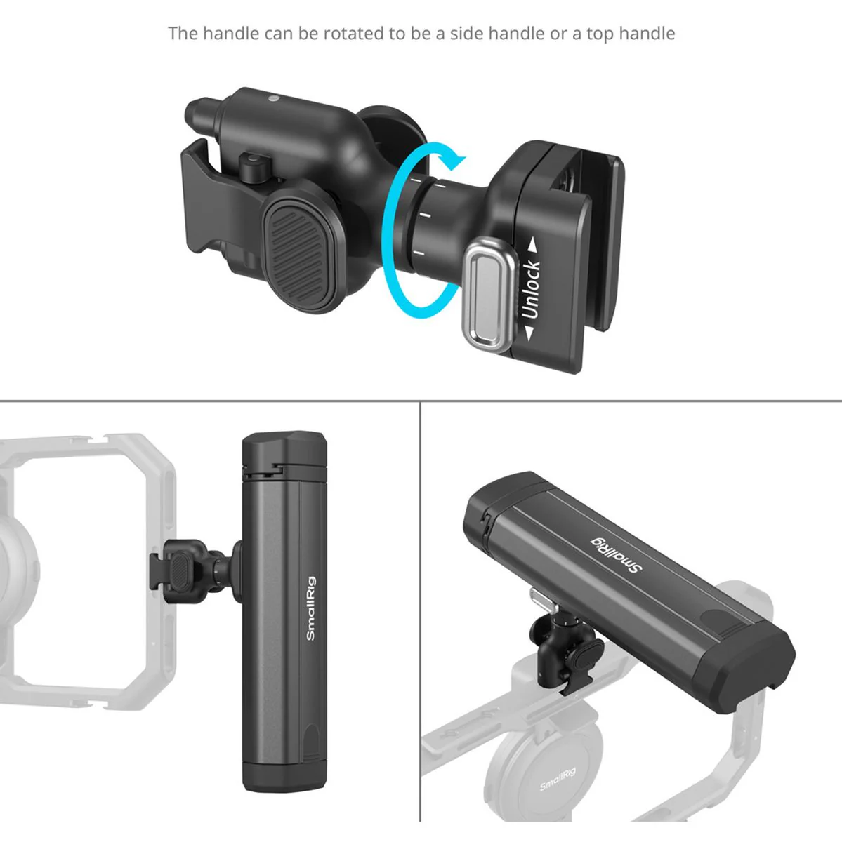 SmallRig 4842 Rotatable Bilateral Quick Release Side Handle - Image 2