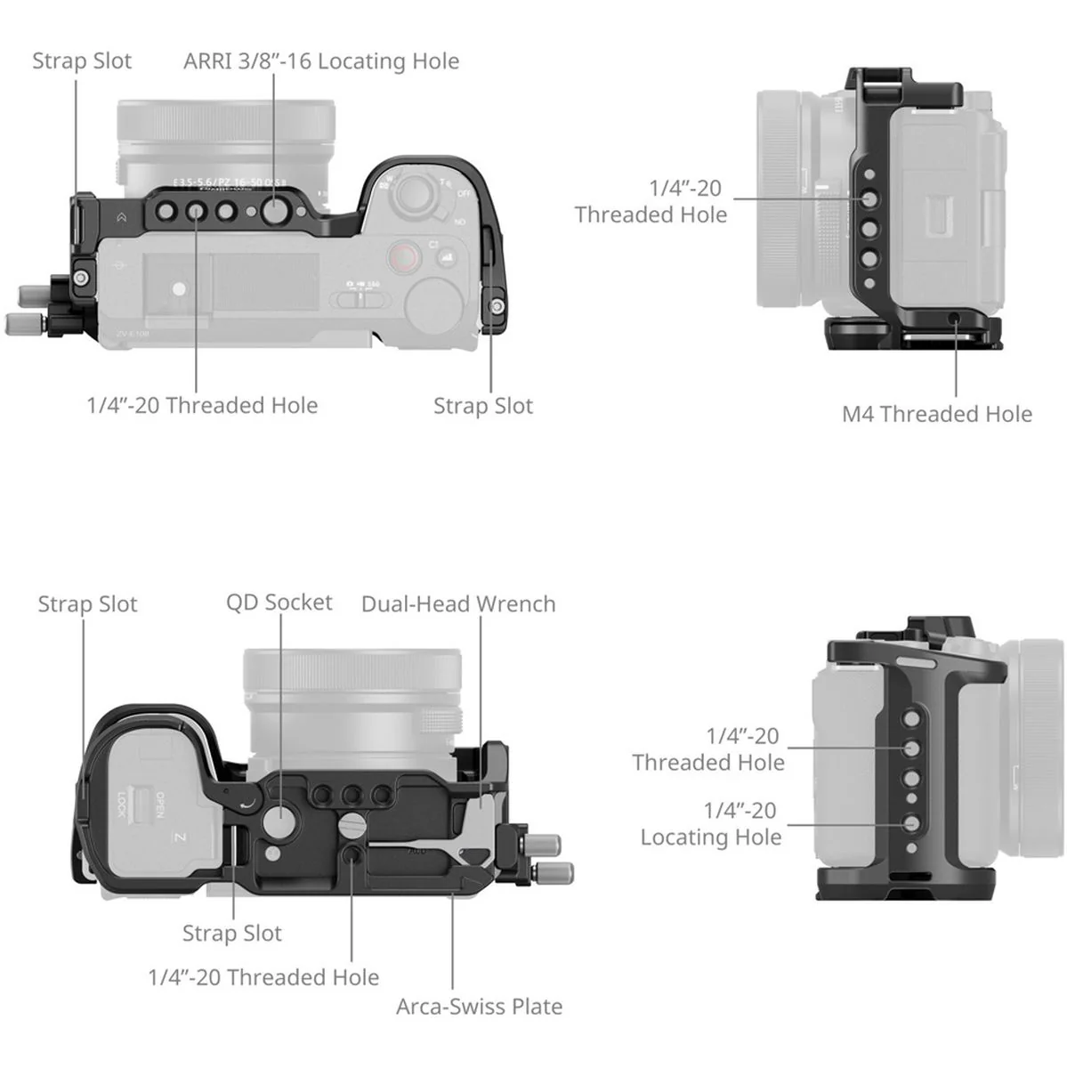 SmallRig 4867 Cage Kit For Sony ZV E10 II - Image 5