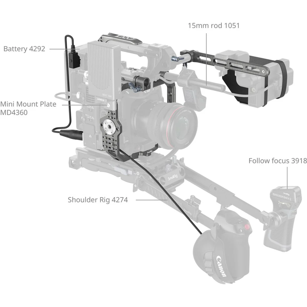 SmallRig 4946 Advanced Cage Kit For Canon C400 - Image 4