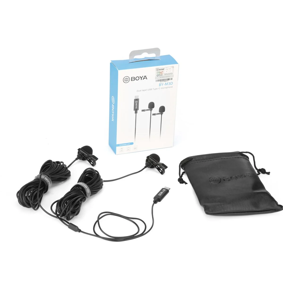 Boya Duo Clip-On Lavalier Microphone BY-M3D For USB-C - Image 3