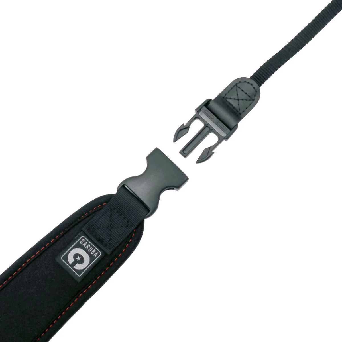 Caruba Camera Neckstrap Comfort + Quick Release (Black+red) - Image 4