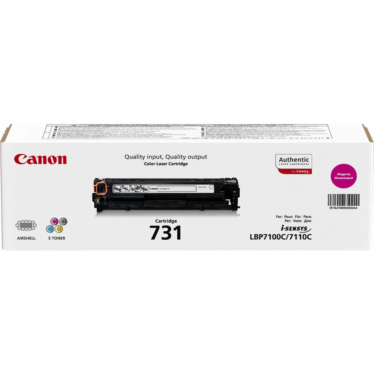 Canon 731-m Toner Cartridge Magenta Standard Capacity 1.500 P