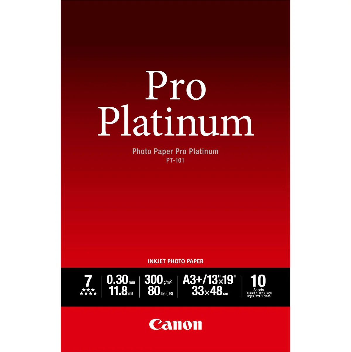 Canon Photo Paper Pro Platinum A3+ 10 Sheets
