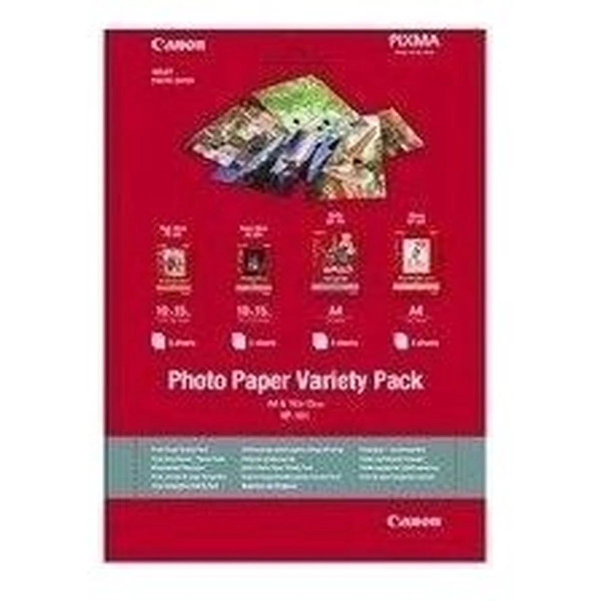 Canon VP-101 Photo Paper Variety Pack A4 & 10 X15cm