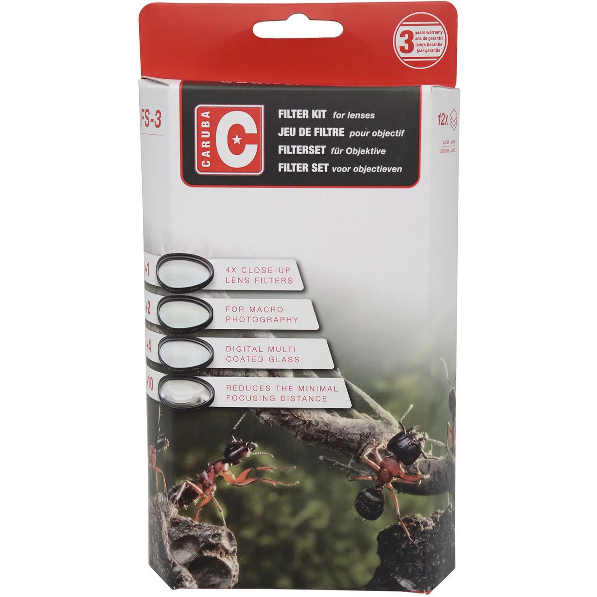 Caruba Close Up Filter Kit 62mm (+1/+2/+4/+10) - Image 3