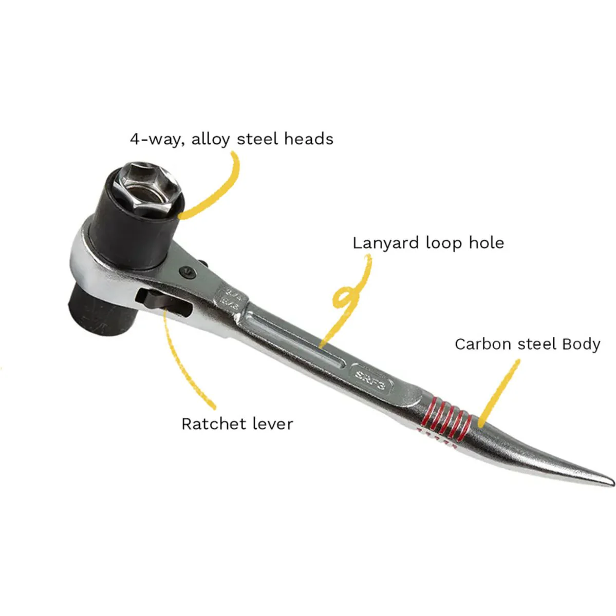 Dirty Rigger 4-IN-1 Podger Ratchet (Imperial) - Image 2