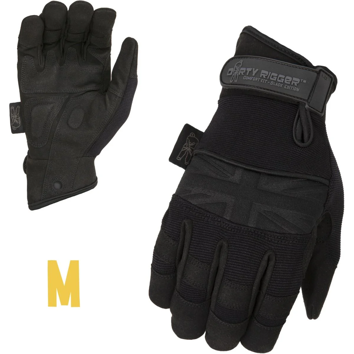 Dirty Rigger Comfort Fit Rigger Glove – Black Edition M