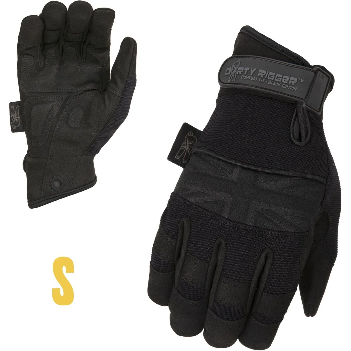 Dirty Rigger Comfort Fit Rigger Glove – Black Edition S