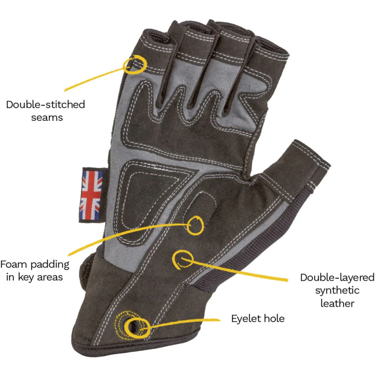 Dirty Rigger Comfort Fit Rigger Glove – Fingerless (V1.6) L - Image 4