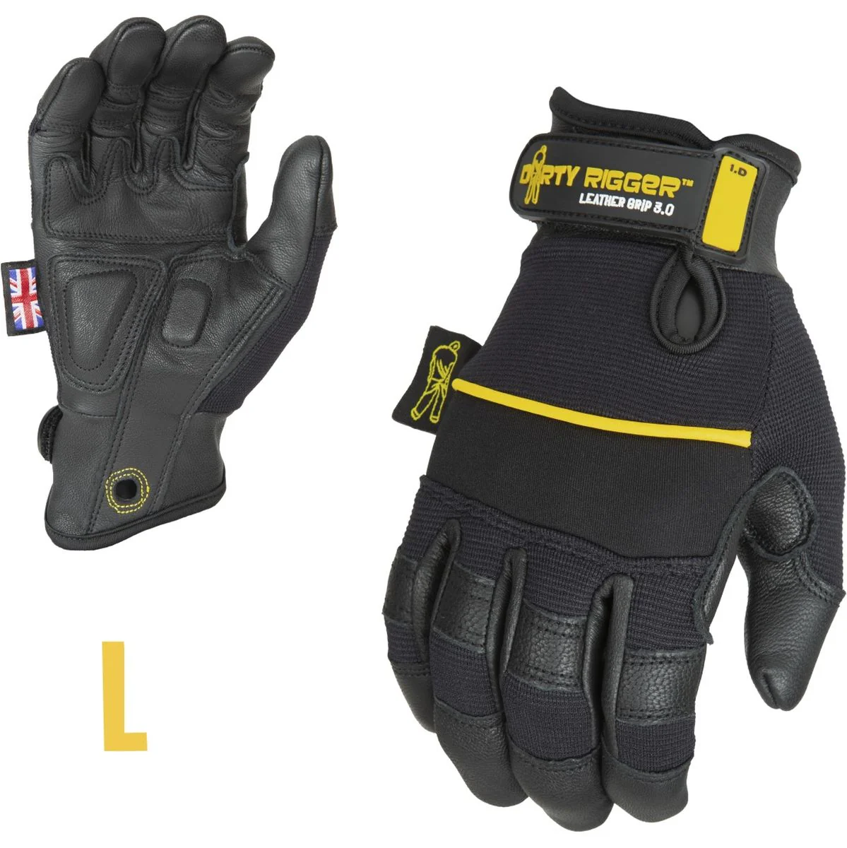 Dirty Rigger Leather Grip 3.0 Glove – Full Fingered L