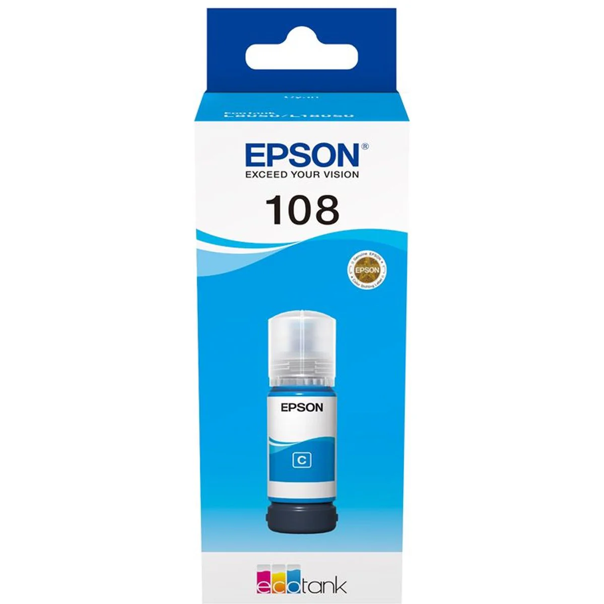 Epson 107 EcoTank Cyan Ink Bottle - Image 2