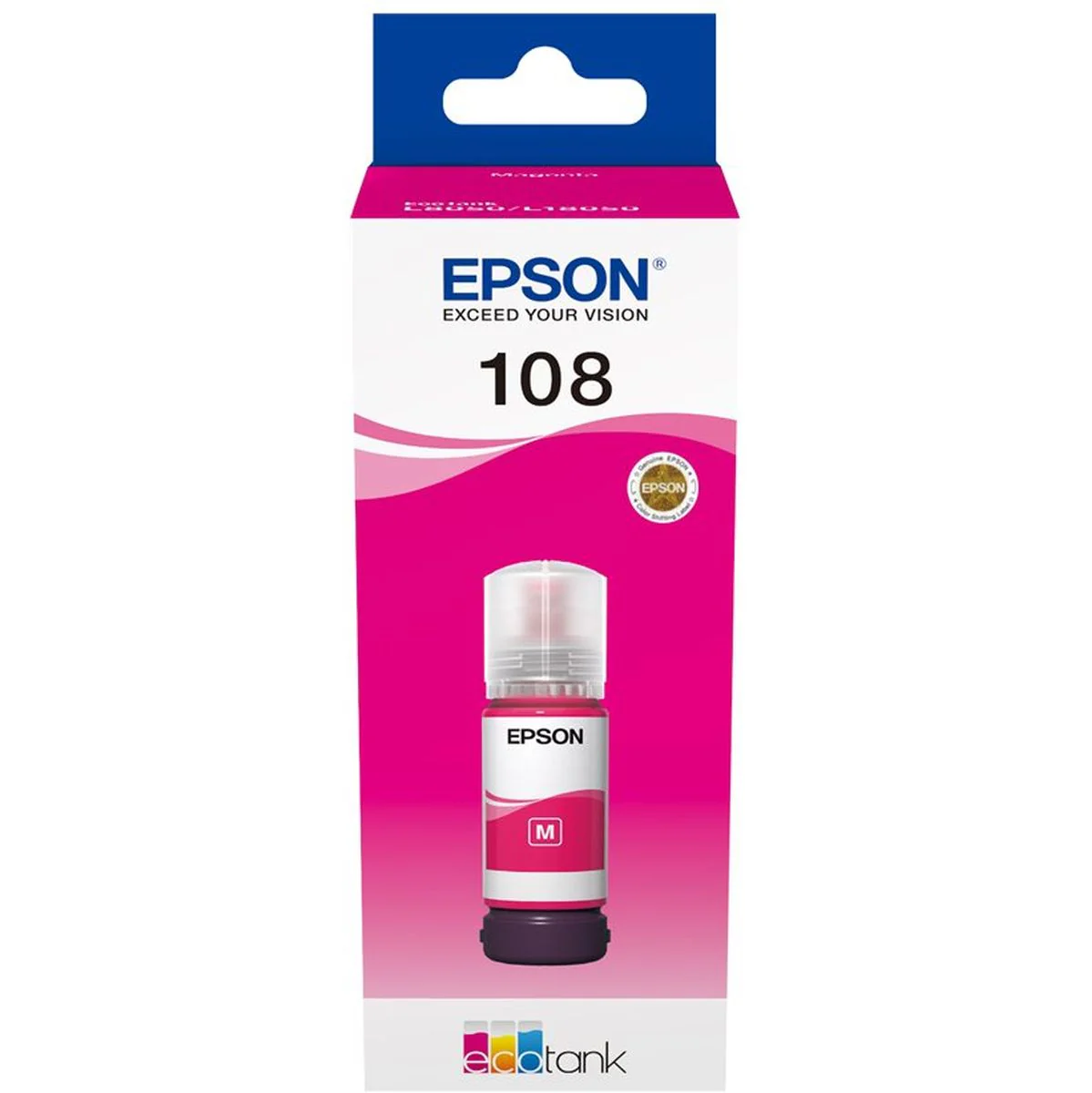 Epson 107 EcoTank Magenta Ink Bottle - Image 2