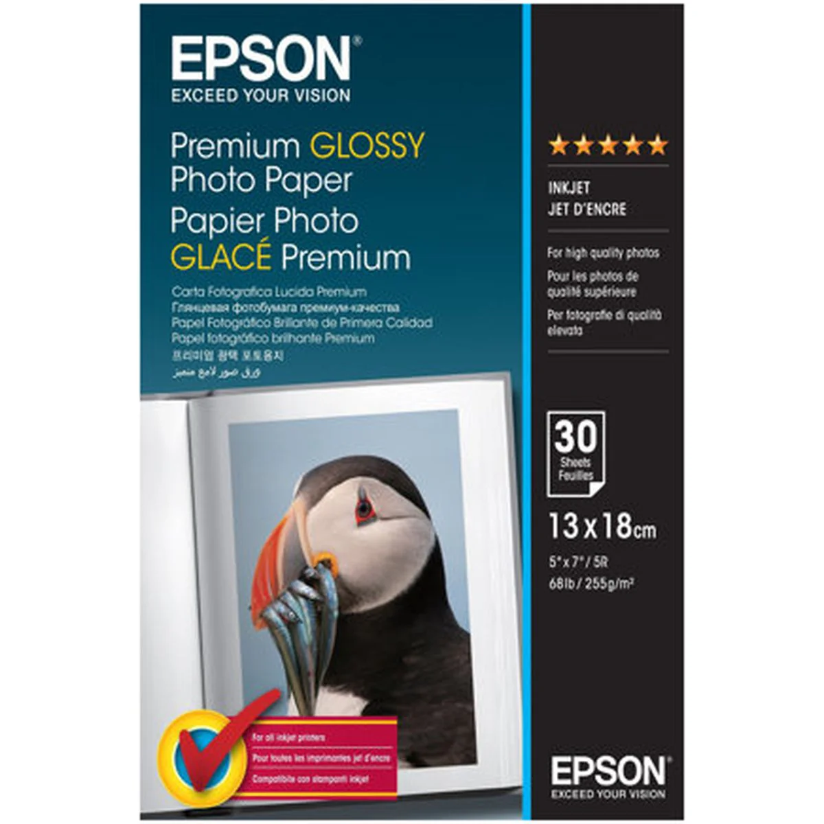 Epson S042154 Premium Glossy Photo Paper Inktjet 255G/M2 130