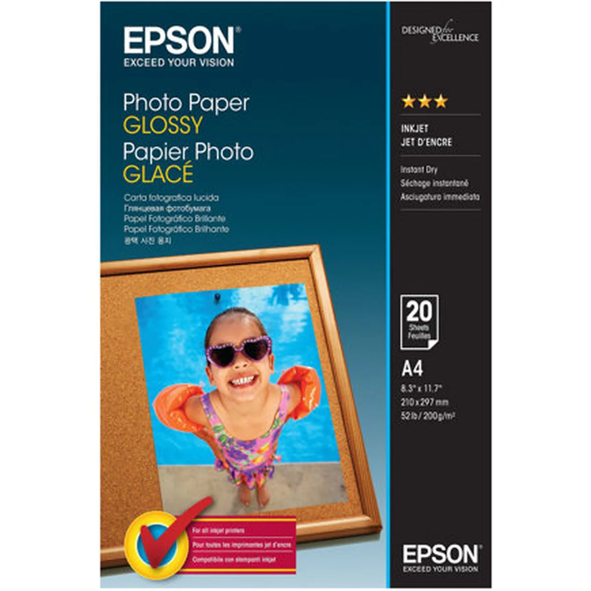 Epson S042538 Photo Paper Glossy A4 20 Sheets 200G - Image 2