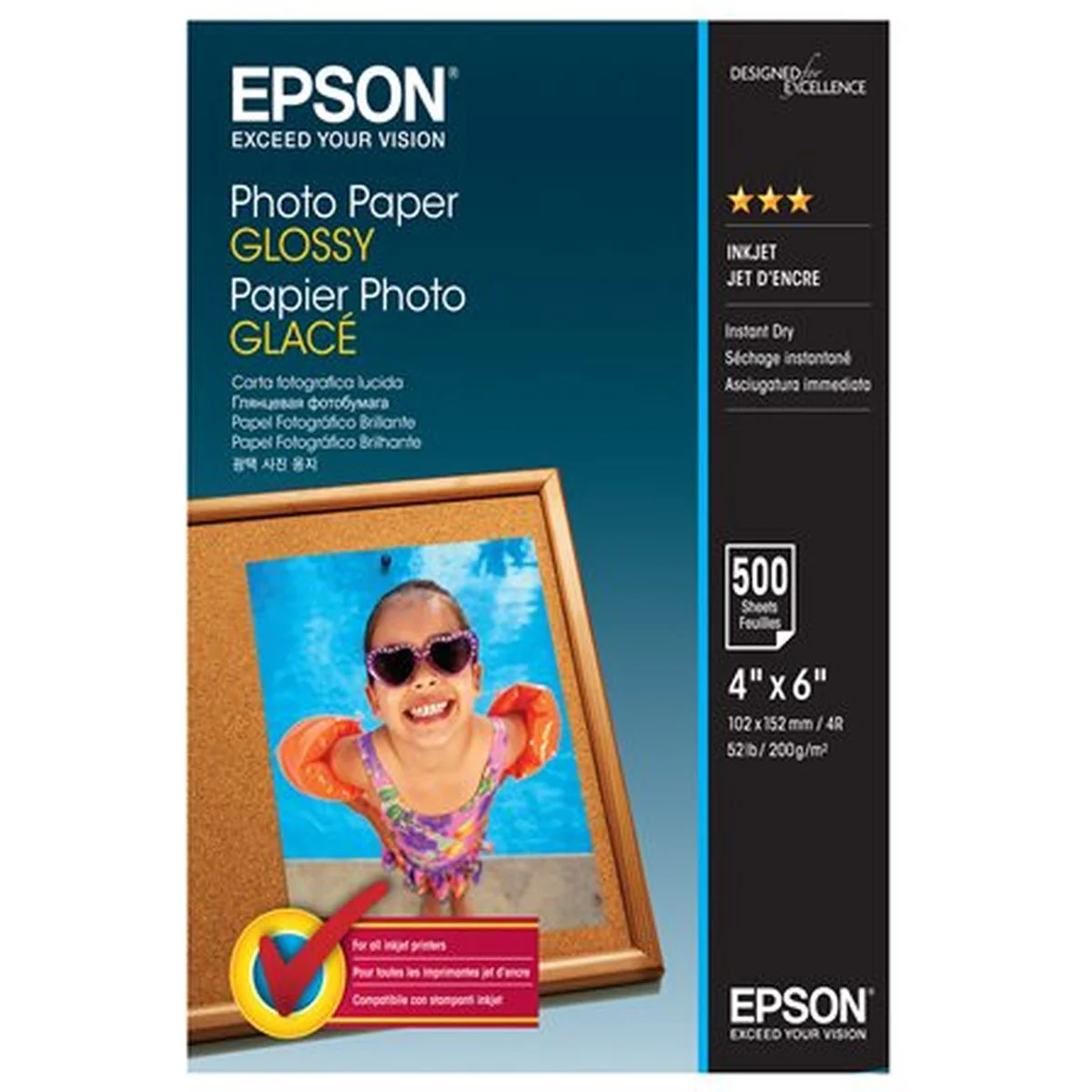 Epson S042549 Photo Paper Glossy 10x15cm 500 Vellen