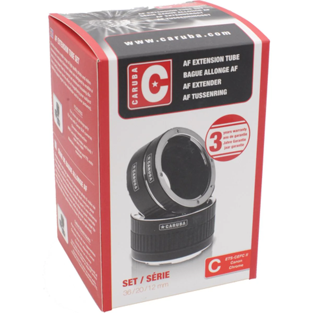 Caruba Extension Tube Set Canon Chroom (Type II) - Image 3