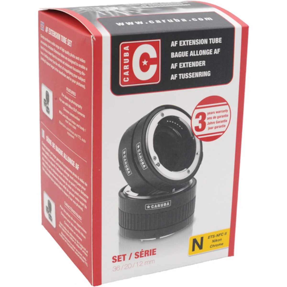 Caruba Extension Tube Set Nikon Chroom (Type II) - Image 2
