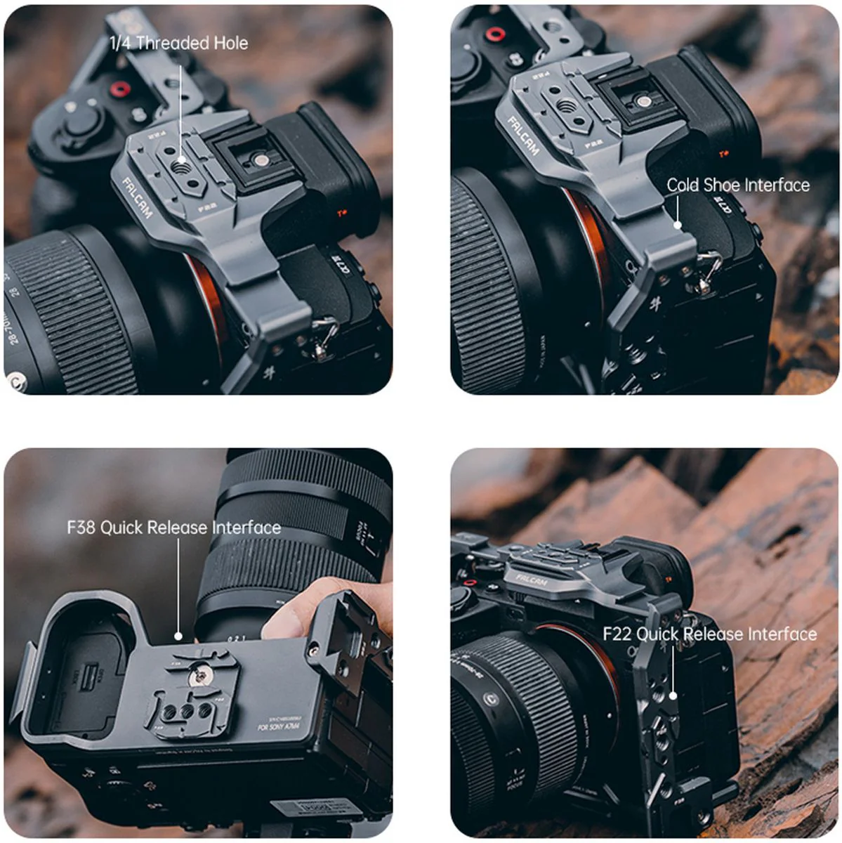 FALCAM F22&F38&F50 Quick Release Camera Cage V2 (For Sony A7M4) 2824A - Image 5