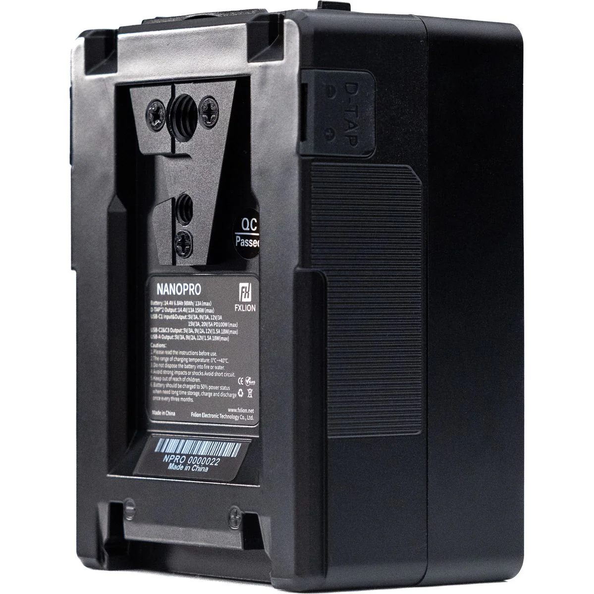 FXLion Nano Pro 14.4V / 98WH V-Mount Battery w/ PD 100W - Image 2