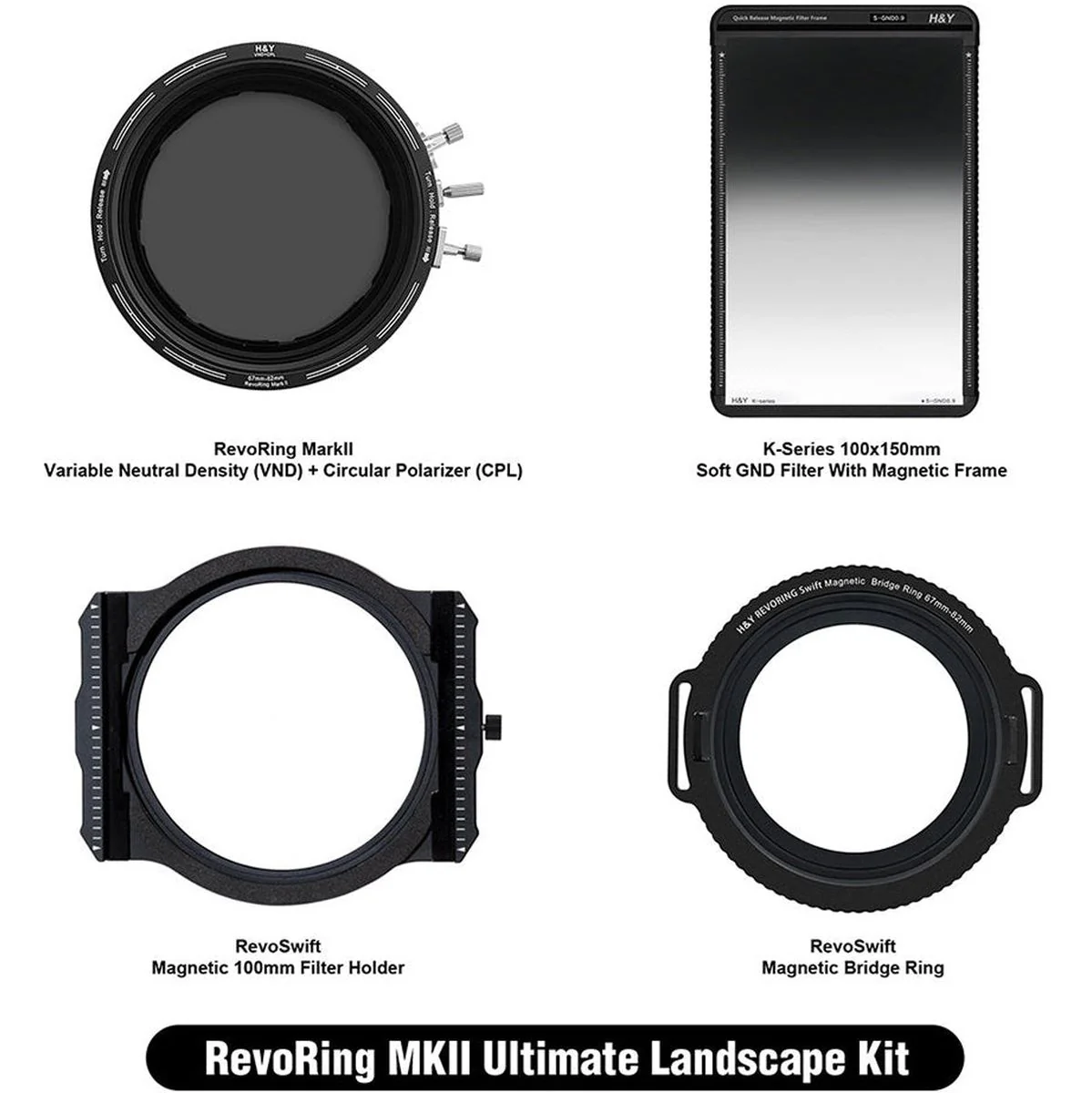 H&Y RevoRing MkII Landscape Kit 67-82mm (RNC82-II + RBR-82 + RH100 + KS09)