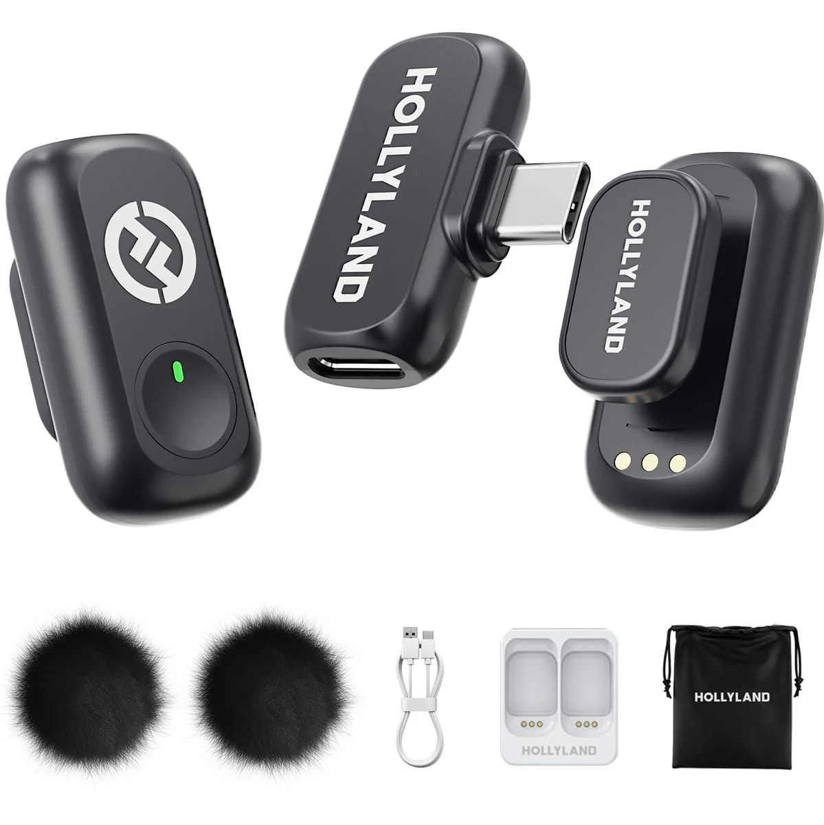 HOLLYLAND Lark A1 Mini Duo USB-C Wireless Microphone