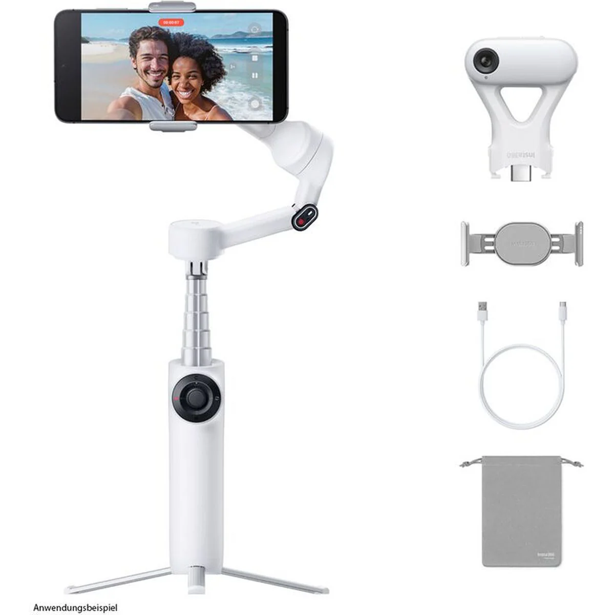 Insta360 Flow 2 AI Tracker Bundle / Summit White