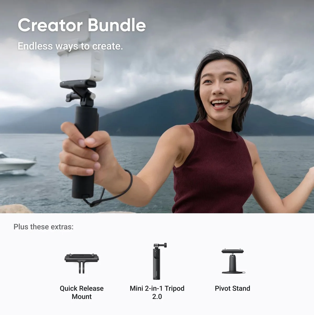 Insta360 Go Ultra Creator Bundle (Arctic White) - Image 2