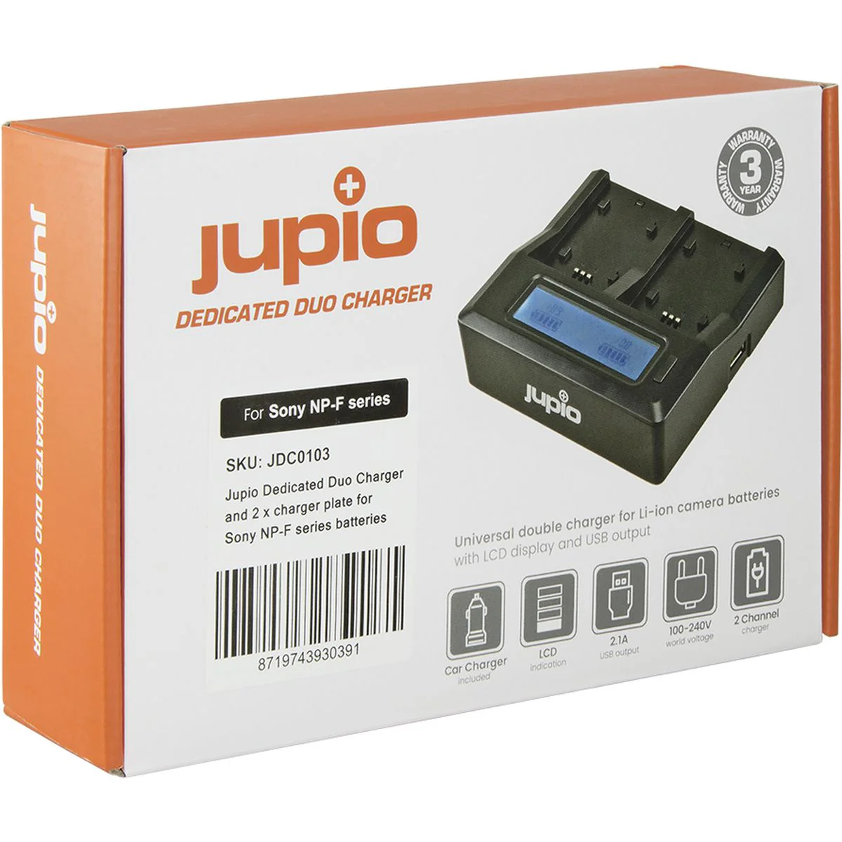 Jupio Dedicated Duo Charger For Sony NP-FXXX Series L-Series - Image 4