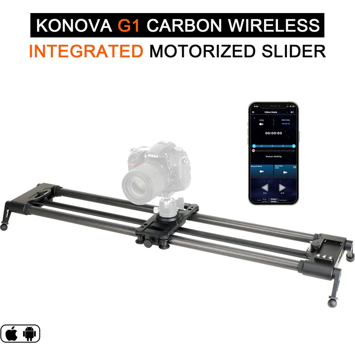 Konova G1 60cm Motorized Carbon Slider