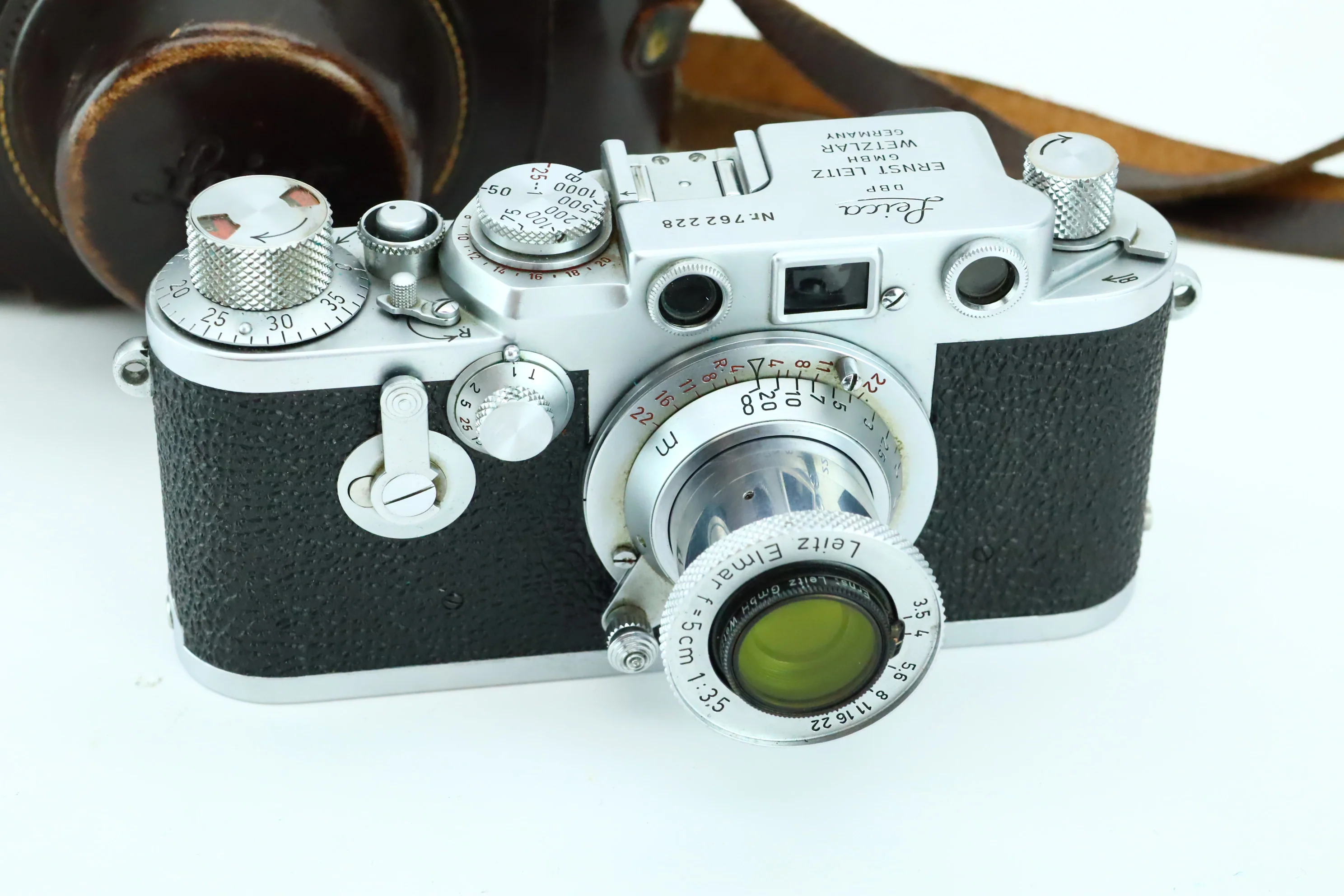 Leica IIIf Red Dial and Leitz Elmar 50mm f/3.5  *Like New* - Image 2