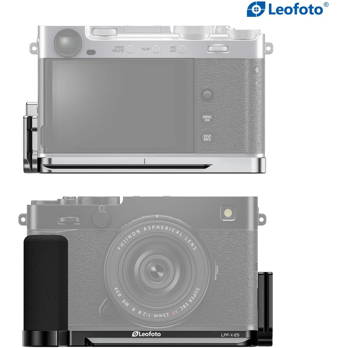 Leofoto L Bracket For Fujifilm X-E5 Black - Image 2