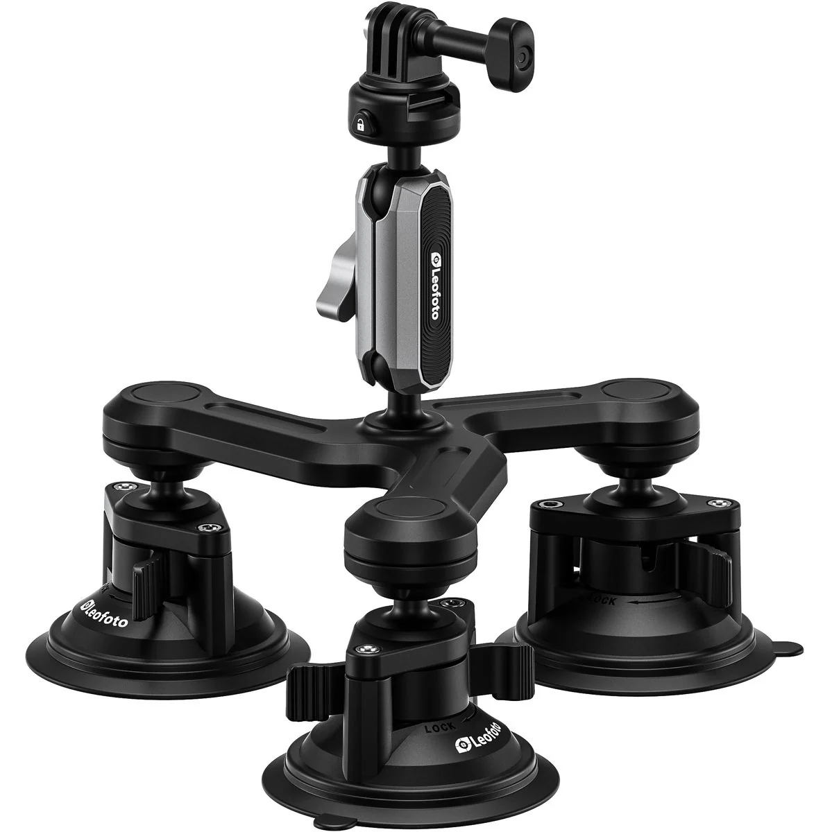 Leofoto LAC-05 Action Camera 3-SUCTION Cup Mount
