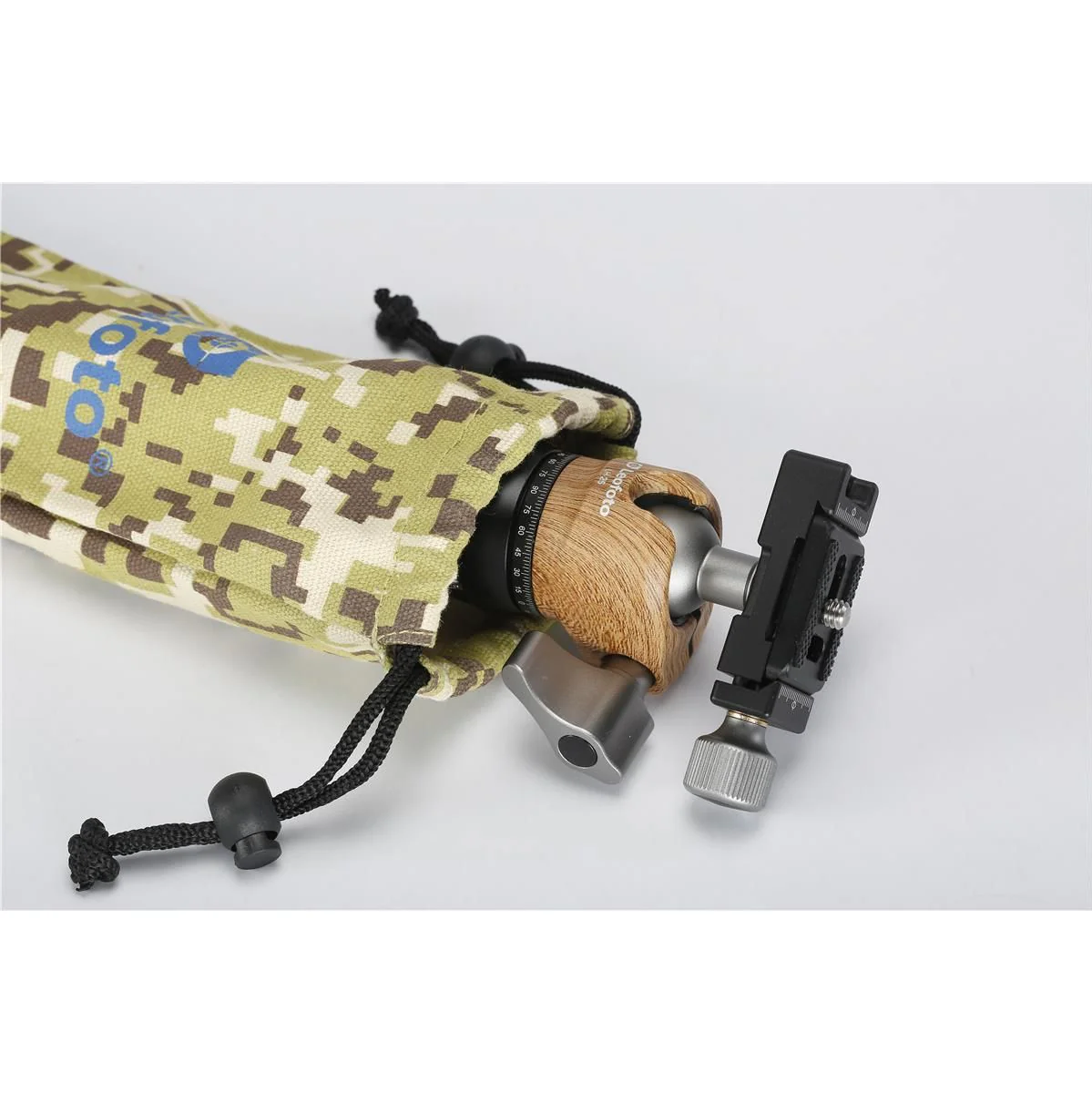 Leofoto Pocket Mini Tripod MT-01 + Ball Head LH-25 Wood - Image 3