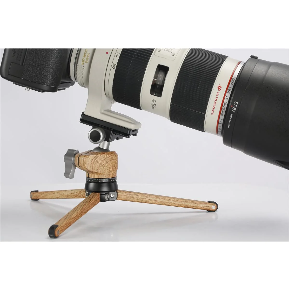 Leofoto Pocket Mini Tripod MT-01 + Ball Head LH-25 Wood - Image 4