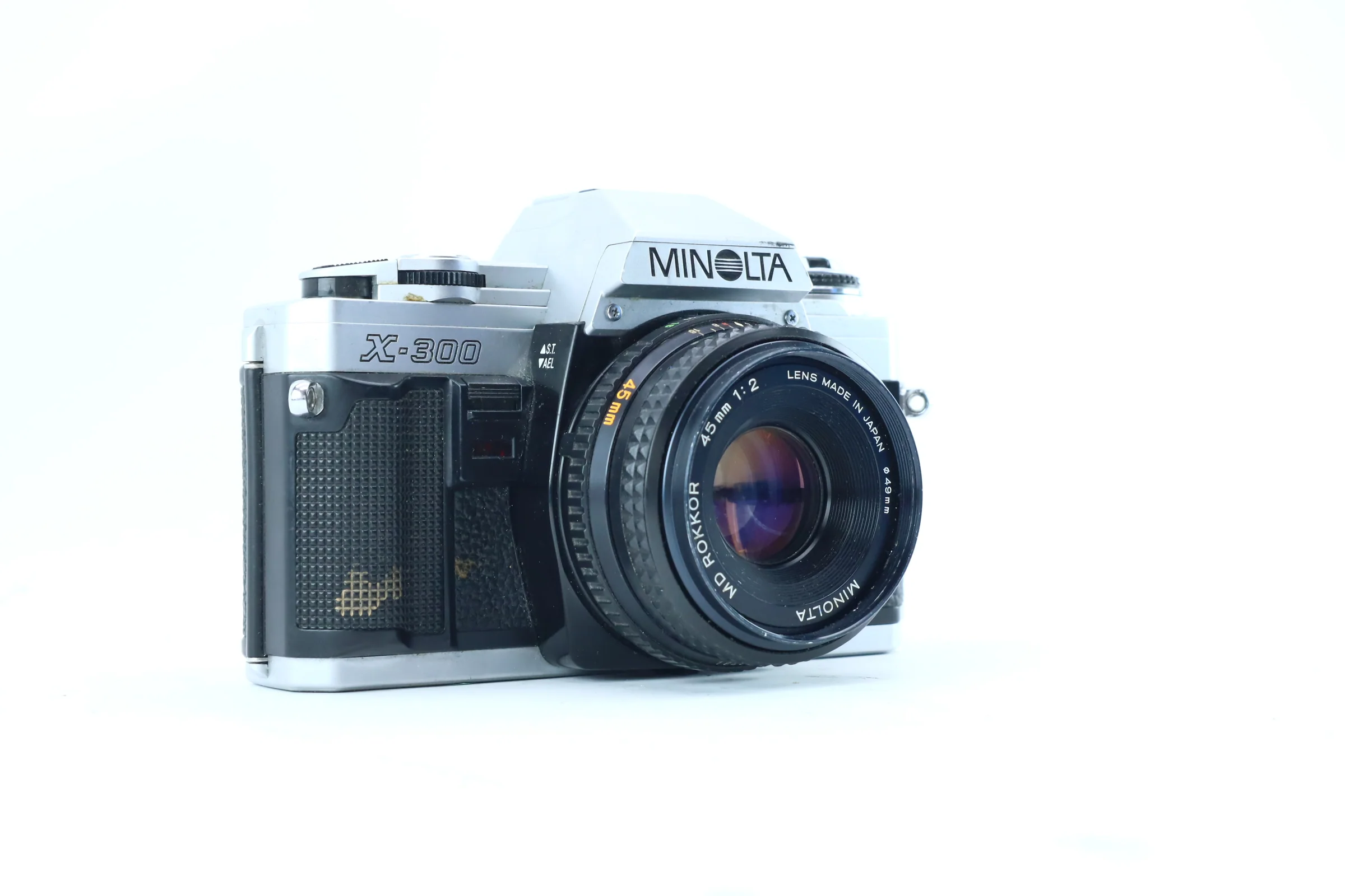 Minolta X‑300 with MD Rokkor 45 mm f/2 